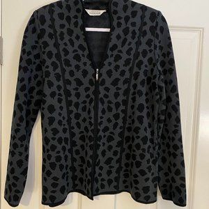 Misook Knit Zip Jacket M